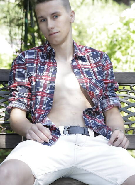 English hot twink Blake Hanson and twink Max Bishop in hot homosexual action outdoor