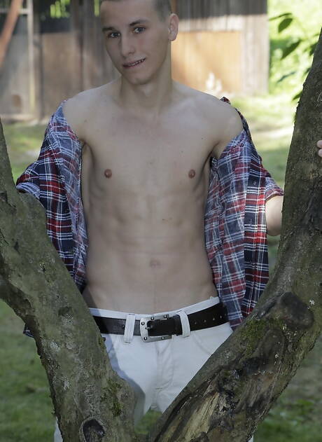 English hot twink Blake Hanson and twink Max Bishop in hot homosexual action outdoor