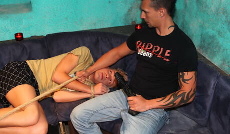 Stud Micky Di Carlo and czech young boy Nick Kelson likes to be tied