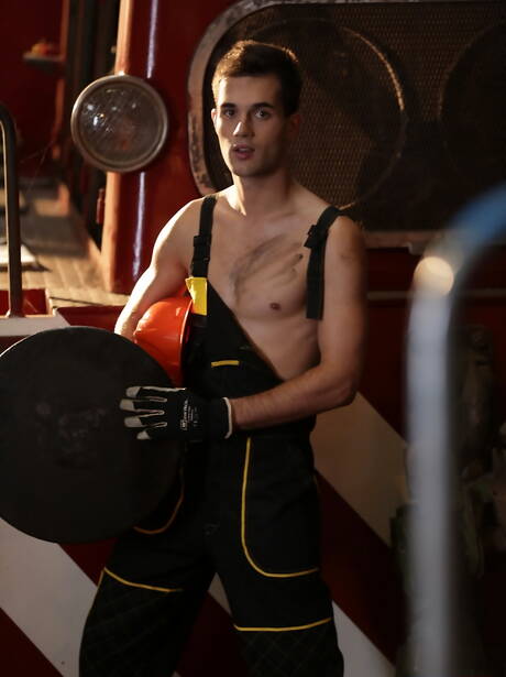 Czech pornstars beefcake Benjamin Dunn and hunk Sam Williams have a hot couple sex