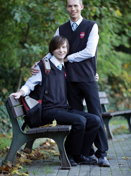 Czech pretty boy Jason Mike and hot twink Richie Hajek have a good anal sex outside