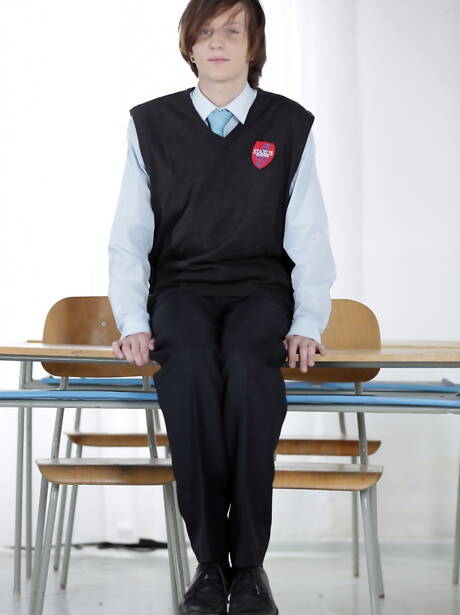 Czech pretty boy Jason Mike and hot twink Richie Hajek have a good anal sex outside