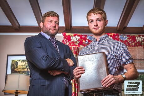 アメリカのホットベアコルビージャンセンと筋肉質なドリューヒルが熱いアナルファックで激突