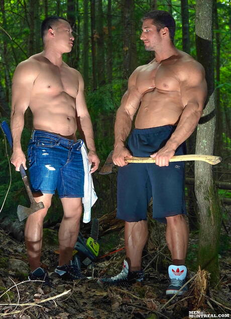 HotAFMen: Beautiful guy Canadian Wilderness and sensual dude Archer Quan fuck ass after blowjob outdoor