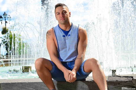 Beefcake Dominic Pacifico and tough guy Felix Brazeau have a hot sex outside