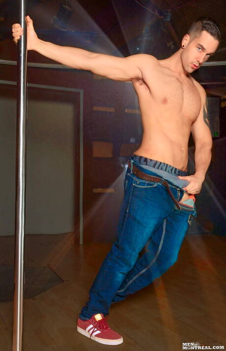 Beefcake Felix Brazeau and husky guy Marko Lebeau make a love