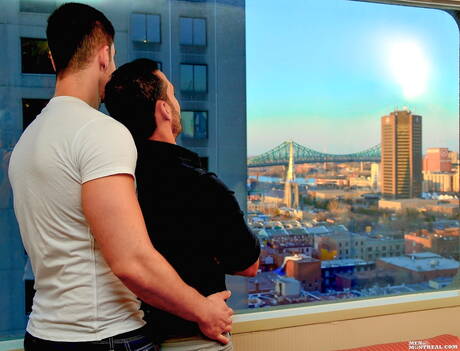 HotAFMen: Husky guy Alexy Tyler and strongman Felix Brazeau sucking and fucking each other