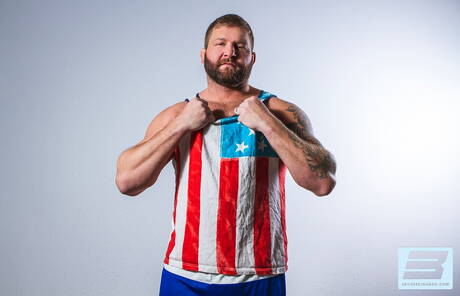 American mature bear Colby Jansen and latin bodybuilder Jonah Fontana have anal sex