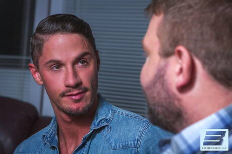 Bro Seeking Bro: American hairy bear Colby Jansen and canadian strongman Skyy Knox fuck after dick sucking