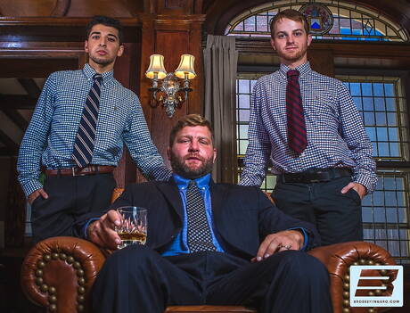 Brett Dylan, Colby Jansen and Drew Hill in hot groupsex