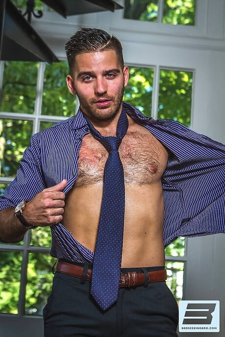 Bro Seeking Bro: Pretty american guys gay bear Jackson Grant and hairy bear Colby Jansen in hot homosexual action