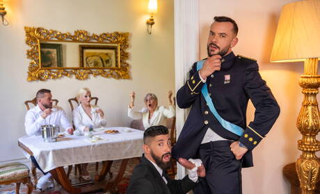 Der muskulöse Sir Peter und der muskulöse Justin Jett haben heißen Sex