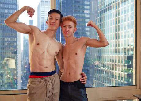 Oriental muscular Tyler Wu and stud Justin Berry sucking and fucking each other