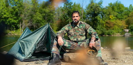 Canadian husky guy Manuel Skye and canadian bull Ryan Bones sucking and screwing each other after beach walking