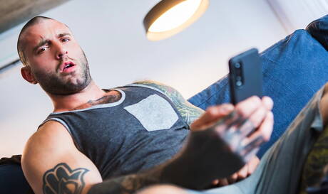 Masqulin: Canadian young Edward Terrant and canadian bear Markus Kage fuck ass after sucking cock