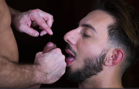 Muskelprotz Ayis Paros und der muskulöse Kanadier Manuel Skye ficken nach dem Blowjob in den Arsch