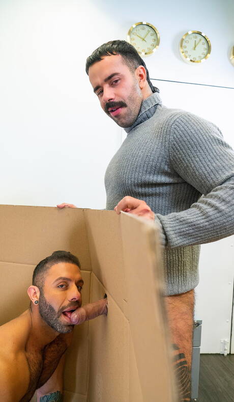 American gay bear Eddy Ceetee and french gay bear Teddy Torres have a hot sex
