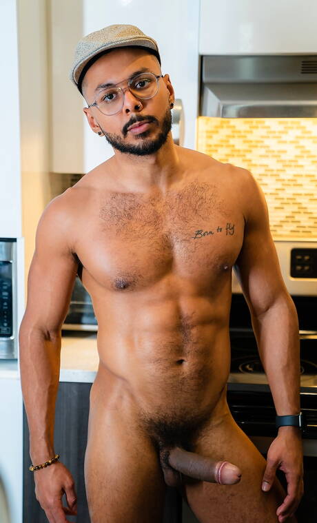 Der sinnliche Typ Milo Madera und der heiße Typ Teddy Torres bei heißer homosexueller Action in der Küche