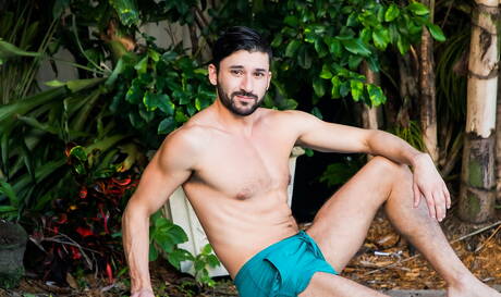 Masqulin: Sexy boys Jay Seabrook, Nick Milani and Scott Demarco in hot 3some ass fuck action at the pool