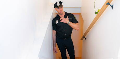 Hot boysAlex Mecum, Leo Louis and Lev Ivankov in hot threesome anal sex in kitchen