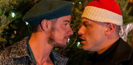 Le dur à cuire canadien Skyy Knox et le bien bâti Nate Rose se déshabillent et montrent de belles fesses dans la cuisine