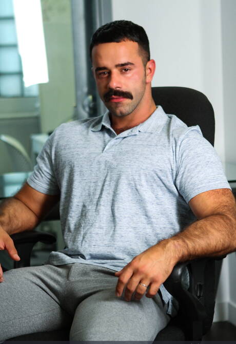 Masqulin: Mature beard gay fucking sweet boy with stubble