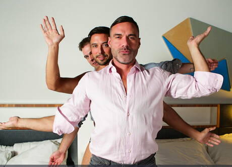 Die versauten Typen Gabriel Clark, Manuel Skye und Shane Jackson haben Analsex zu dritt