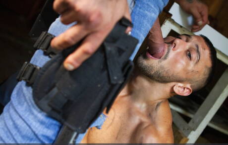 Der muskulöse Kanadier Ryan Bones und der harte Kanadier Shane Jackson bohren einen Arsch