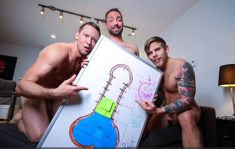 Masqulin: Hot Jeremy London, Pierce Paris and Steve Rickz in threesome fuck scene