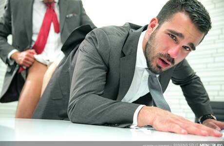 Muscular Jake Bolton and swedish strongman Logan Rogue in hard anal sex