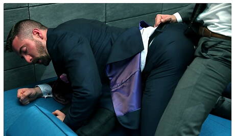 Beefy Adam Dacre and superstud Scott Hunter have a hot sex