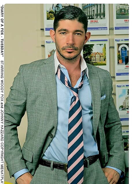 American tough guy Johnny Hazzard and australian otter Woody Fox have a good sex