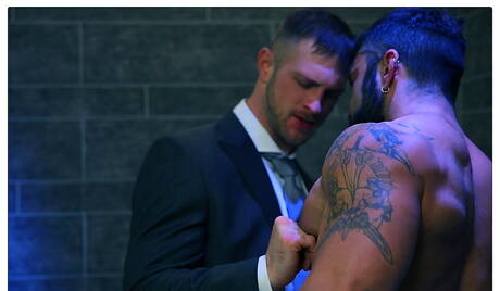 American strong bull Paul Wagner and australian mature bear Rogan Richards fuck ass after sucking dick