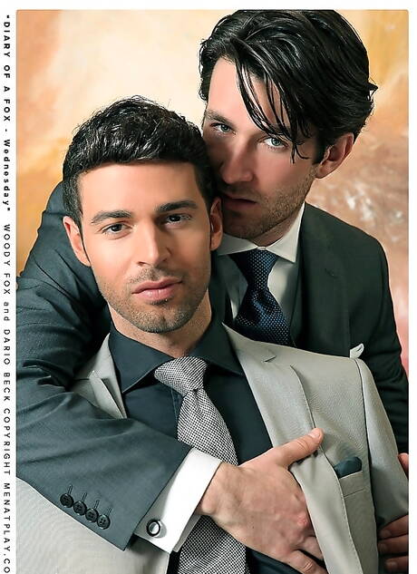 Men At Play: Spanish hairy stud Dario Beck and australian otter Woody Fox fuck ass after sucking