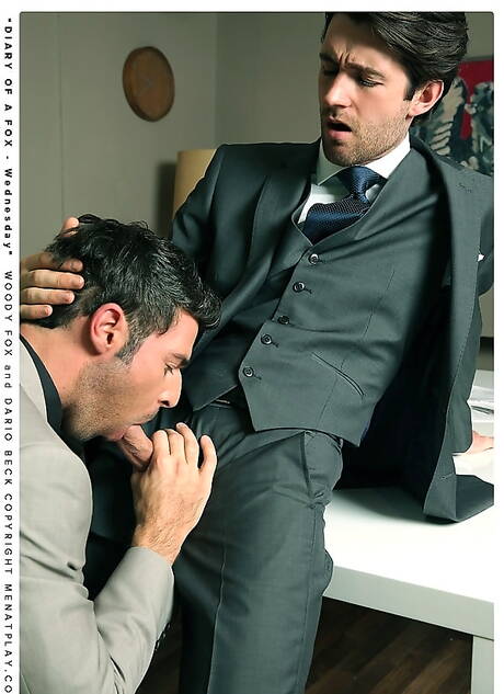 Spanish hairy stud Dario Beck and australian otter Woody Fox fuck ass after sucking