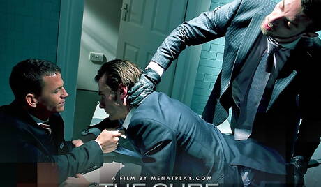 Sexy boys Cavin Knight, Justin Harris and Scott Carter in threesome fuck action