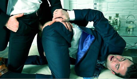 Muscular Justin Harris and well-built Woody Fox have a good anal sex