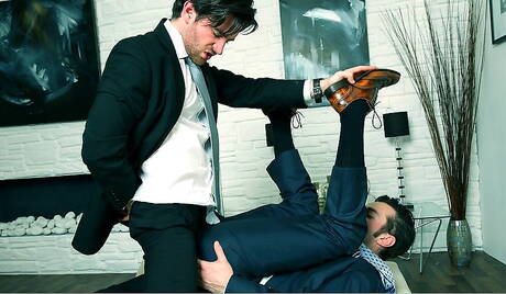 Muscular Justin Harris and well-built Woody Fox have a good anal sex