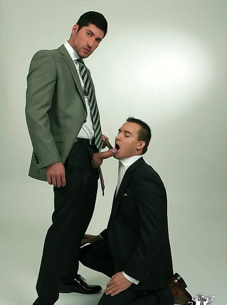 Der attraktive Leo Domenico und der Superhengst Michael Troy haben heißen Sex