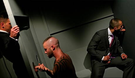 Nasty boys Alec Hills, Justin King and Paddy Obrian in hot threesome ass bang