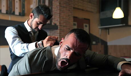 Men At Play: Latin mature bear Denis Vega and spanish otter Massimo Piano have a hot couple scene