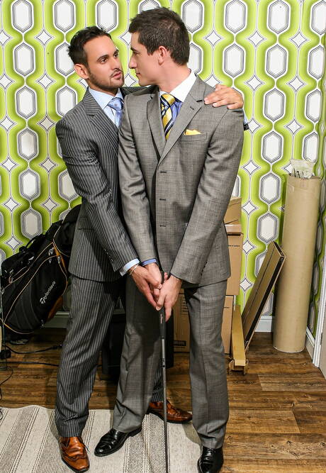 Strongman Jay Roberts and tough guy Marco Wilson in hot homosexual scene