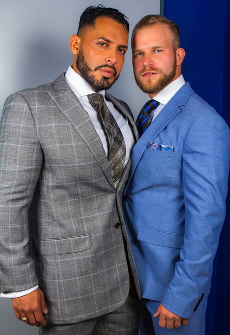 Attractive dude Malek Tobias and hot guy Viktor Rom in hot ass bang