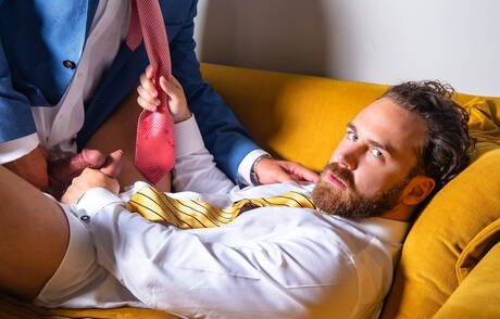 Superstud Bruno Max and hunky guy Logan Moore fuck ass after sucking