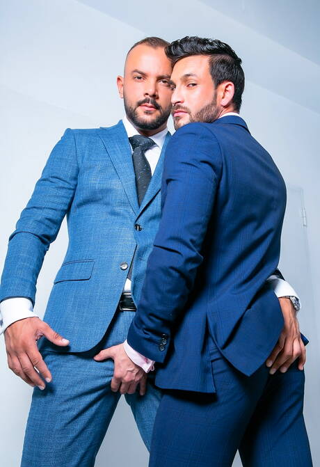 Der gut gebaute Javi Gray und der attraktive Sir Peter haben guten Sex