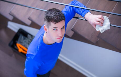 Men At Play: Canadian hunk Manuel Skye and canadian strongman Thyle Knoxx in hot ass bang in kitchen