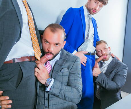 Diego, Drew, Joe, Sir Peter in einer heißen Gruppensexszene