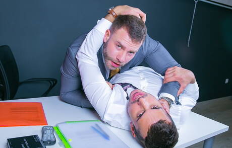 Muscular Dani Rivera and spanish bull Diego Reyes in hot ass bang