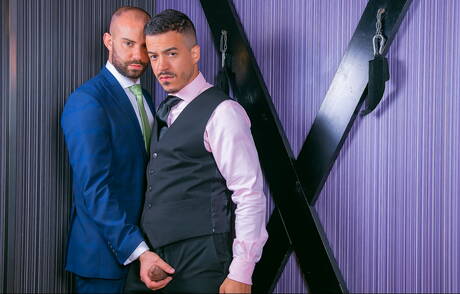 Tough guy Bruno Max and muscular Jonathan Miranda have a hot sex