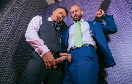 Tough guy Bruno Max and muscular Jonathan Miranda have a hot sex